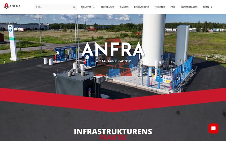 Екранна снимка на anfra.se