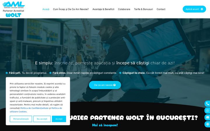 Screenshot of angajare-curier.ro