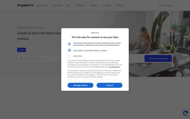 Screenshot of angajat.ro