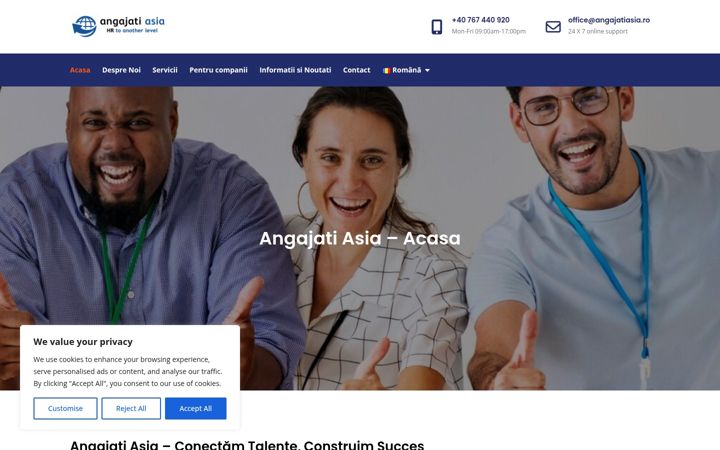 Screenshot of angajatiasia.ro