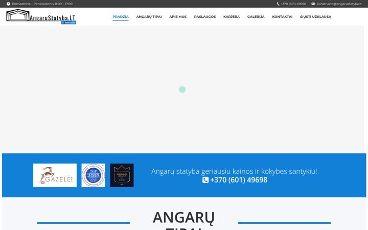 Screenshot of angarustatyba.lt