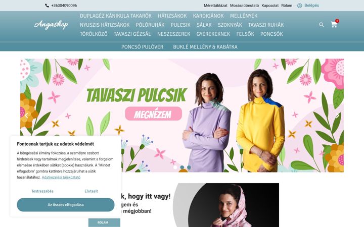 Captura de pantalla de angashop.hu