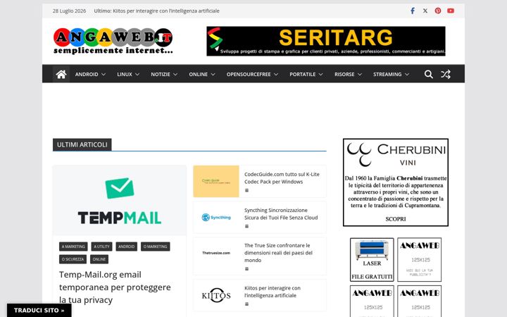 Screenshot of angaweb.com
