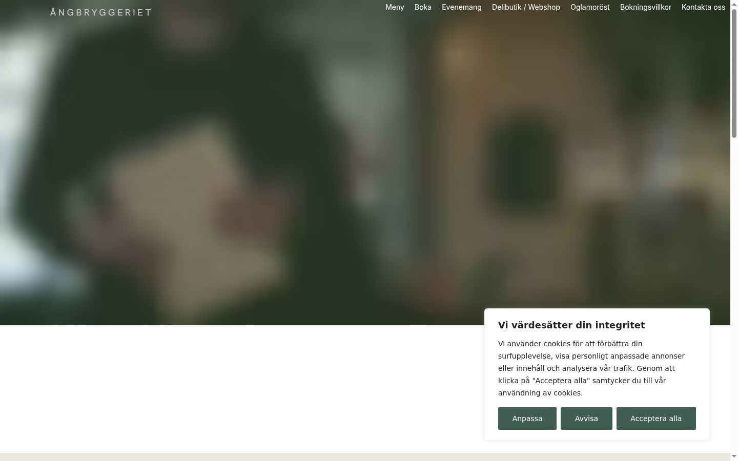 Screenshot del banner di consenso mostrato prima di qualsiasi interazione