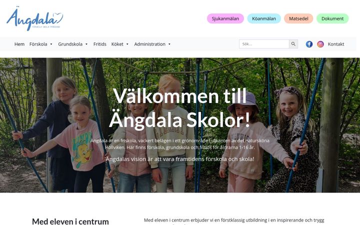 Екранна снимка на angdalaskolor.se