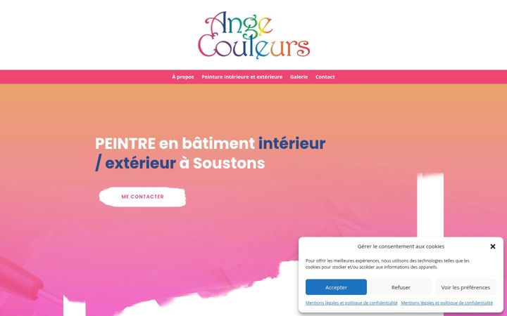 Screenshot of ange-couleurs.fr