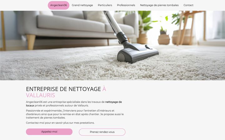 Screenshot of angeclean06.fr