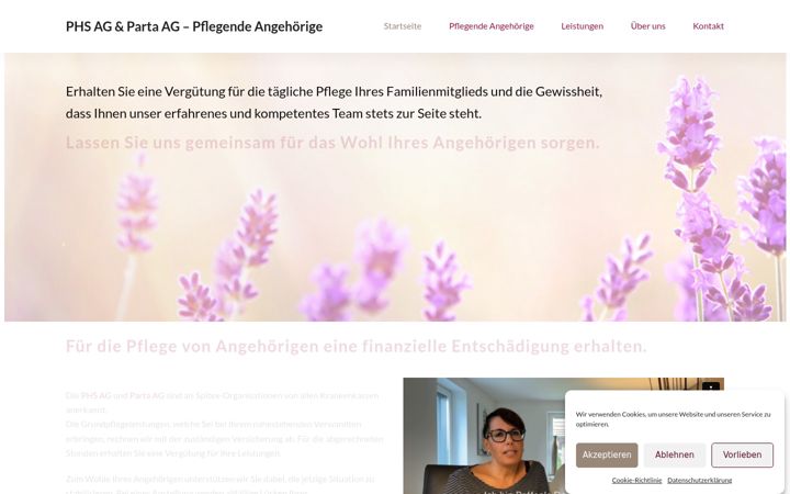 Screenshot of angehoerigenpflege.ch