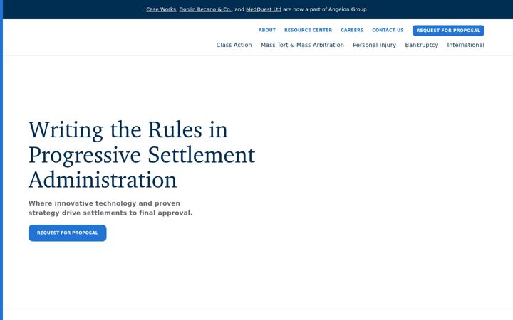 Screenshot of angeiongroup.com