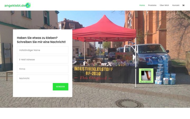 Screenshot of angeklebt.de
