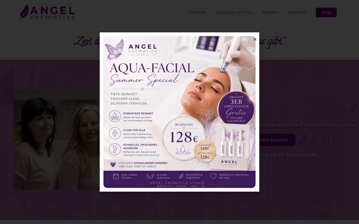 Screenshot of angel-cosmetics.de