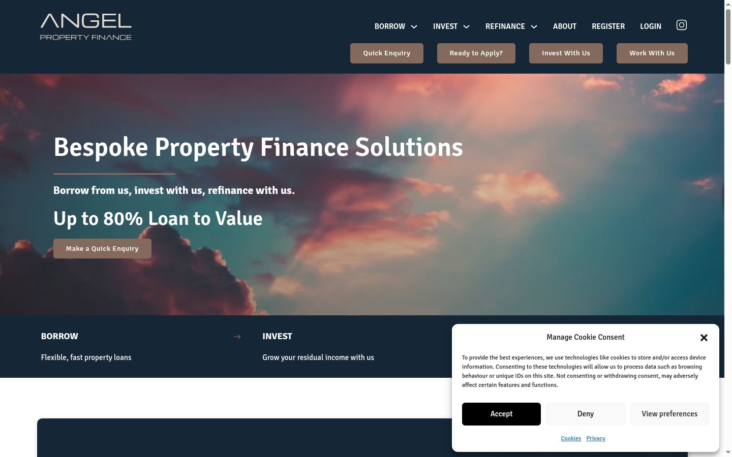 Екранна снимка на банера за съгласие, показан преди каквото и да е взаимодействие