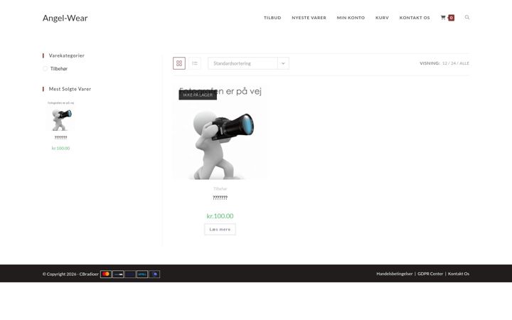 Screenshot of angel-wear.dk