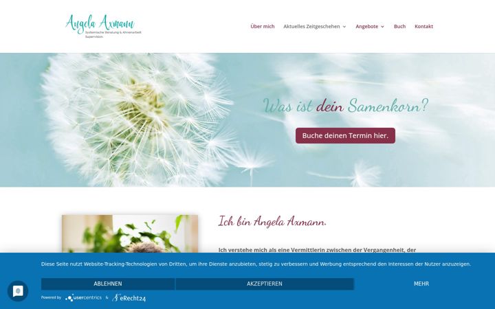 Screenshot of angela-axmann.de