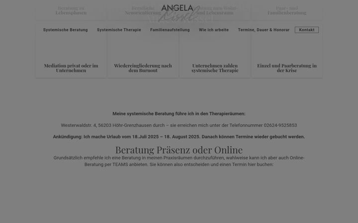 Screenshot of angela-kissel.de