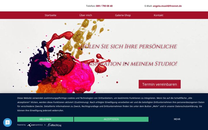 Screenshot of angela-musil.de