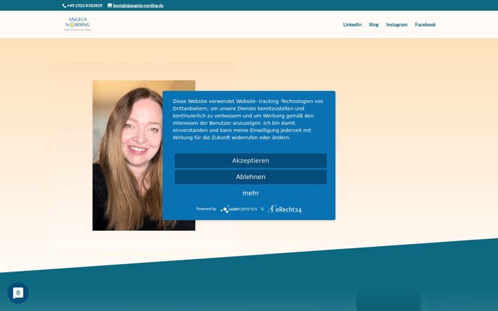 Screenshot of angela-nording.de
