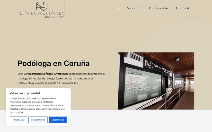 Screenshot of angelaalvarezpodologia.com