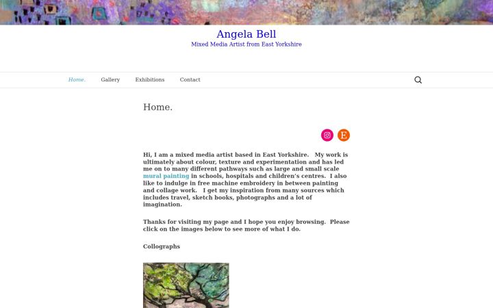 Képernyőkép: angelabellartist.co.uk