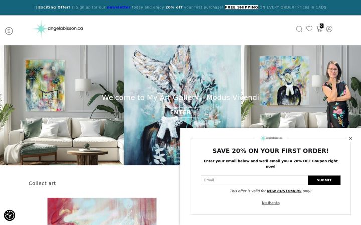 Screenshot of angelabisson.ca