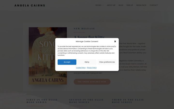 Képernyőkép: angelacairnsauthor.co.uk