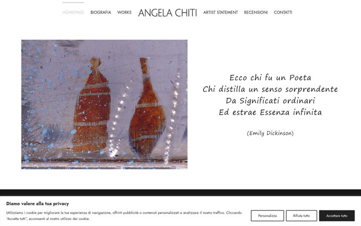 Screenshot of angelachiti.com