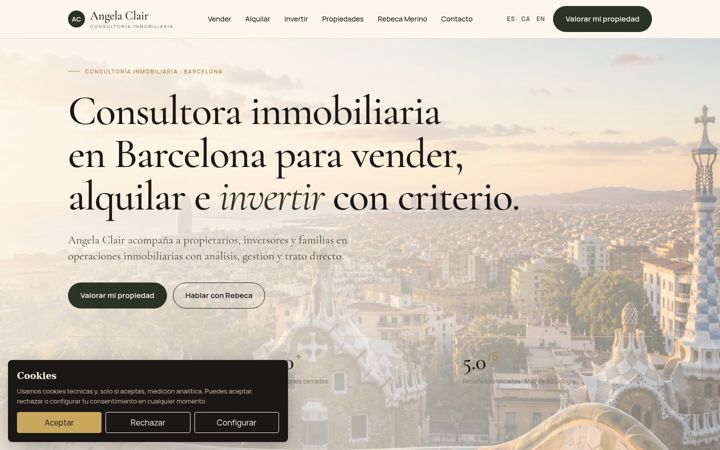 Screenshot of angelaclair.es
