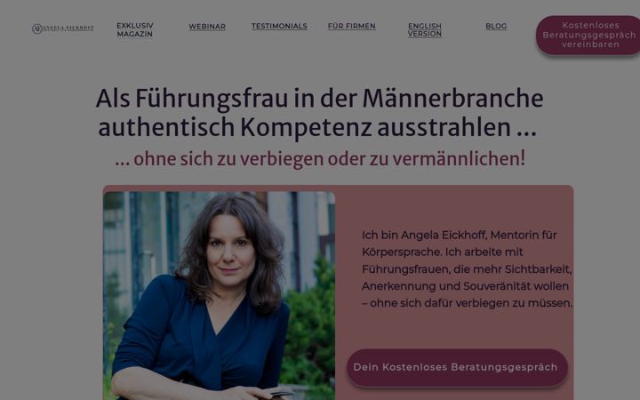 Screenshot of angelaeickhoff.de
