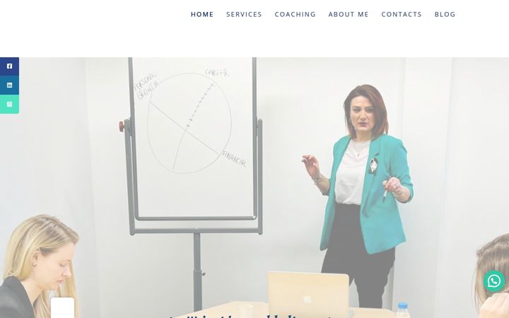 Screenshot of angelafedelecareerlifecoach.com