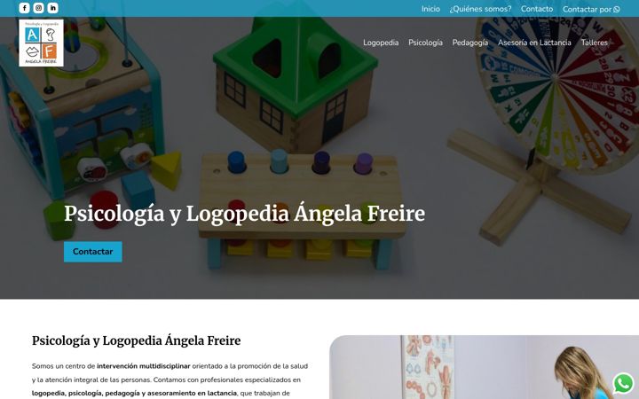 Screenshot of angelafreire.es