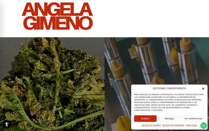 Screenshot of angelagimenostudio.com