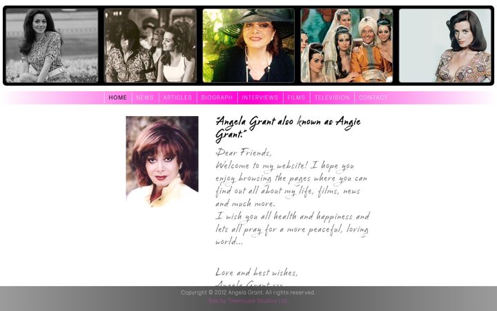 Screenshot of angelagrant.tv
