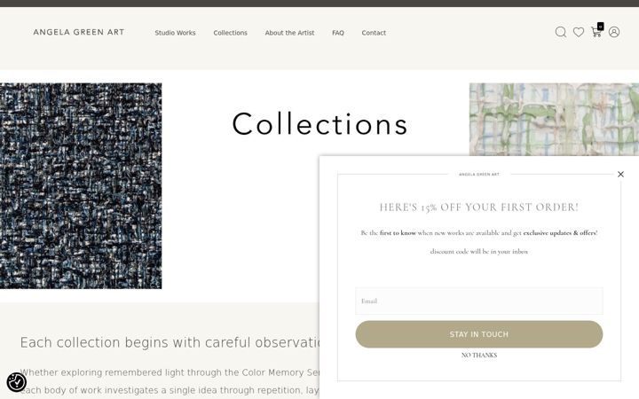 Screenshot of angelagreenart.com