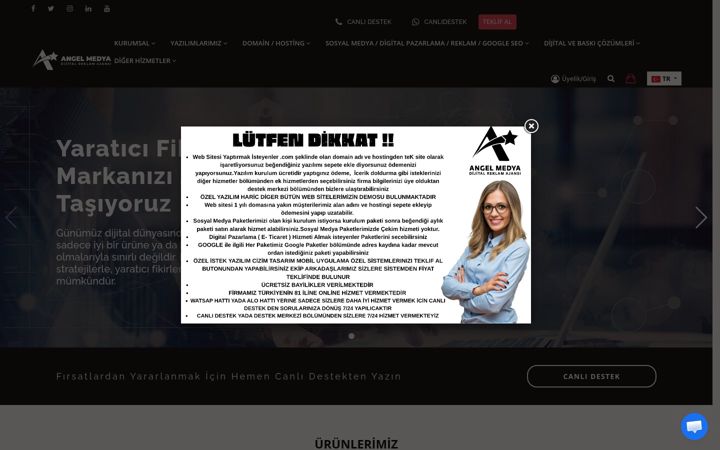 Screenshot of angelajans.com.tr