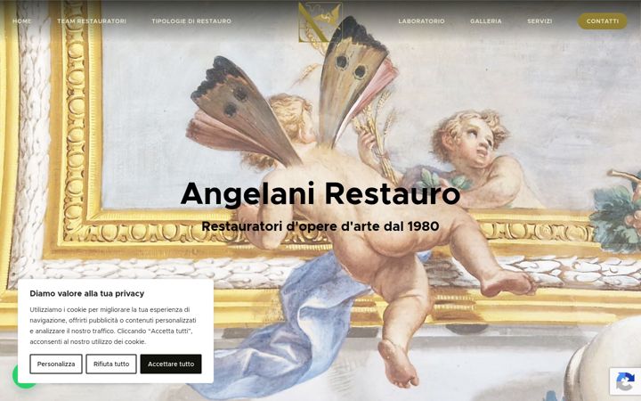 Екранна снимка на angelanirestauro.it