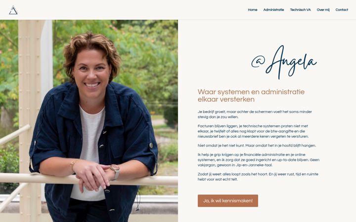 Screenshot of angelaofficesupport.nl