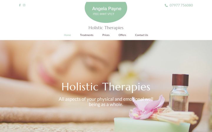 Screenshot of angelapayne-holistictherapies.co.uk