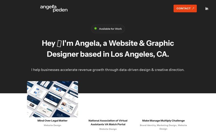 Screenshot of angelapeden.com