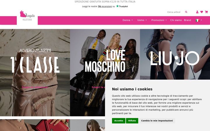 Screenshot of angelapelletterie.net