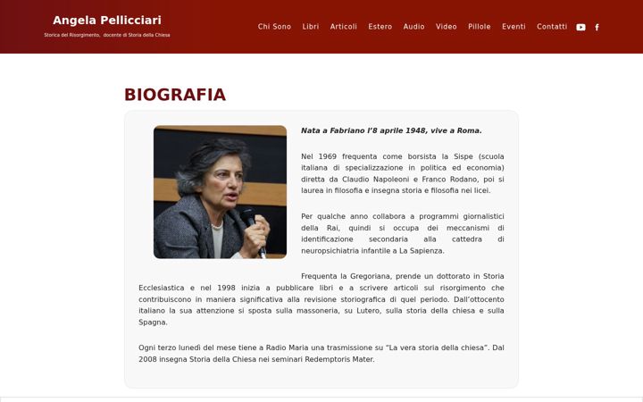 Screenshot of angelapellicciari.com