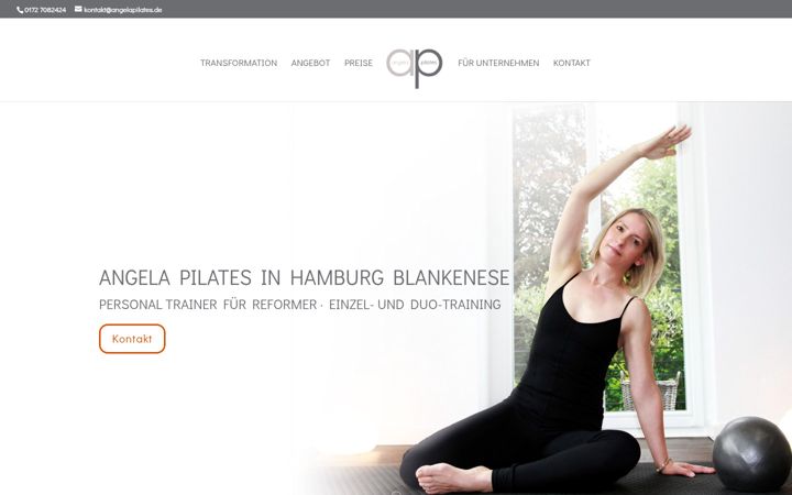 Screenshot of angelapilates.de
