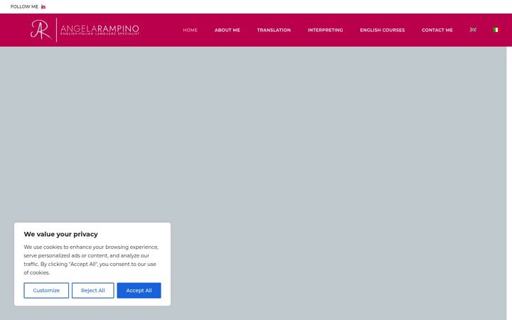 Screenshot of angelarampino.com