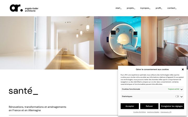 Screenshot of angelarissler.com