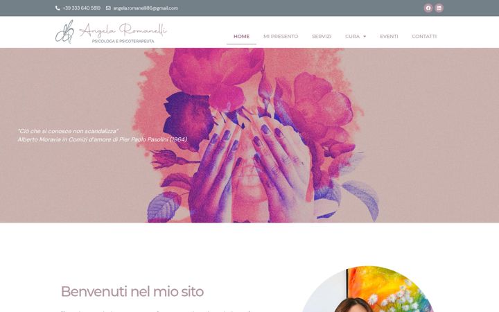 Screenshot of angelaromanelli.it