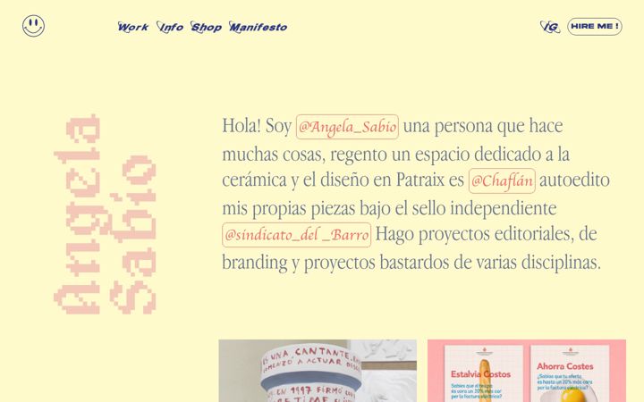 Screenshot of angelasabio.com
