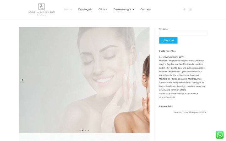 Screenshot of angelasanderson.com.br