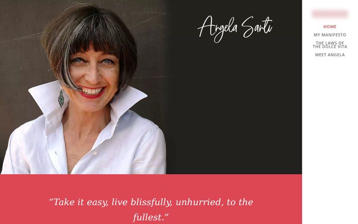 Screenshot of angelasanti.it