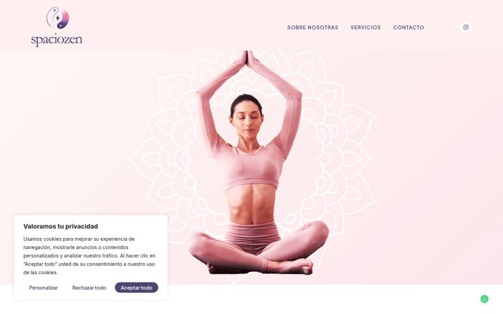 Screenshot of angelaspaciozen.com