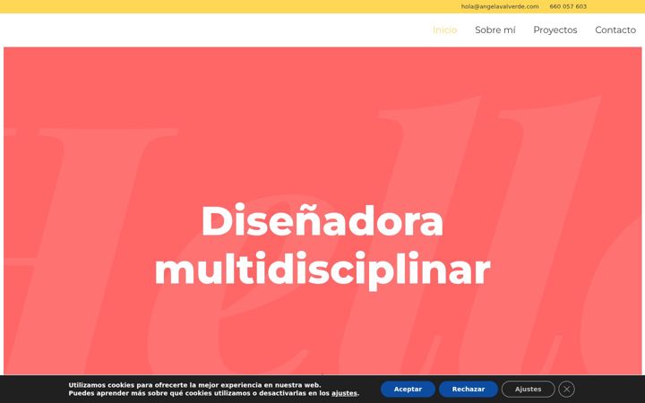Screenshot of angelavalverde.com