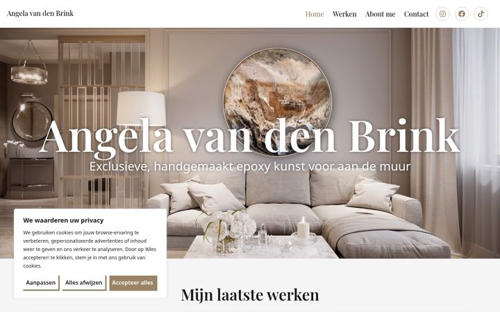 Screenshot of angelavandenbrink.nl